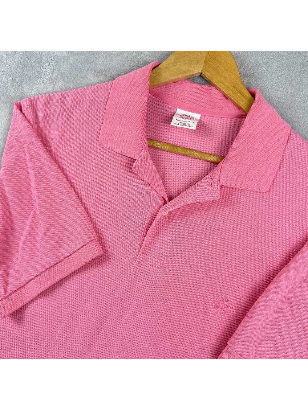 Brooks Brothers Performance Polo Men’s M Pink Original Fit Cotton Vintage Retro